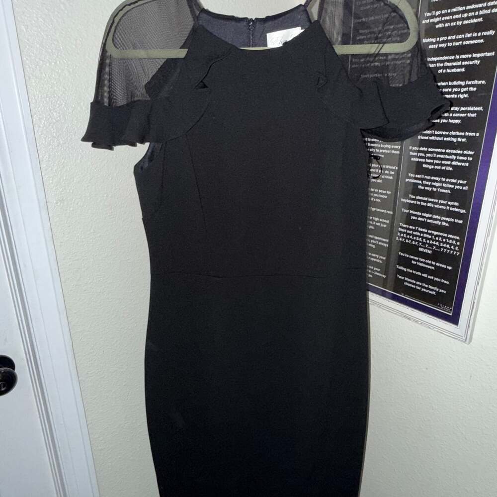 Eliza J Ruffle Sleeve Cocktail Dress